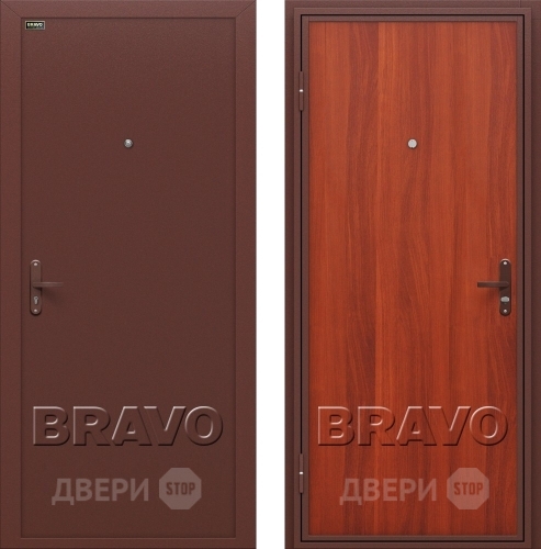 Входная металлическая Дверь Bravo Инсайд эконом (Внутреннее открывание) в Серпухове