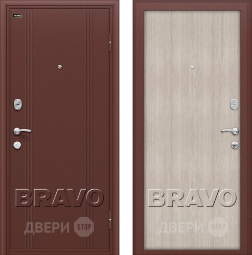 Входная металлическая Дверь Bravo Оптим Door Out 201 Капучино в Серпухове