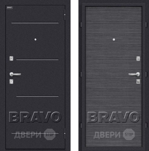 Дверь Bravo Оптим Кобра Black Wood в Серпухове