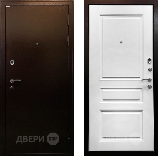 Входная металлическая Дверь Ратибор Статус 3К Белый Ясень в Серпухове
