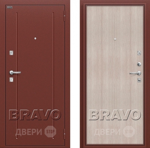 Входная металлическая Дверь Bravo Оптим Норма Cappuccino Veralinga в Серпухове