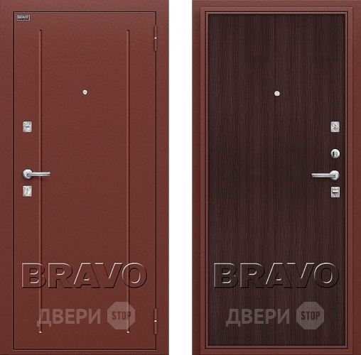 Входная металлическая Дверь Bravo Оптим Норма Wenge Veralinga в Серпухове
