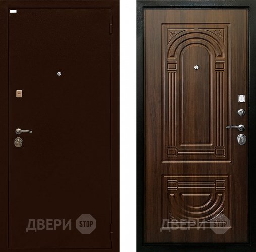 Входная металлическая Дверь Ратибор Оптима 3К Орех бренди в Серпухове