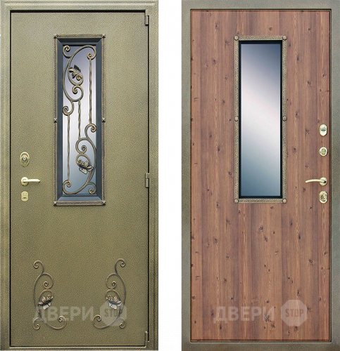 Дверь АСД с окном и ковкой в Серпухове