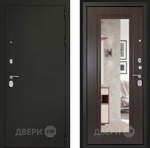 Дверь (Дверной Континент) Сити - Z 3К с зеркалом Венге в Серпухове
