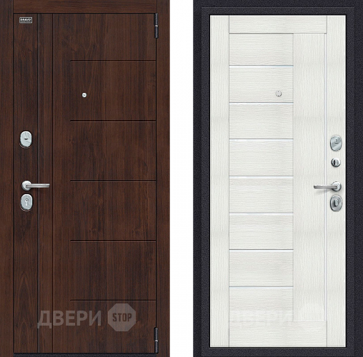 Входная металлическая Дверь Bravo Оптим Модерн Bianco Veralinga в Серпухове