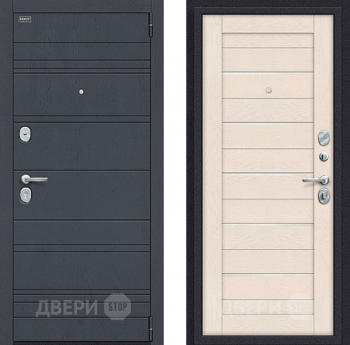Входная металлическая Дверь Bravo Оптим Сканди Cappuccino Softwood в Серпухове
