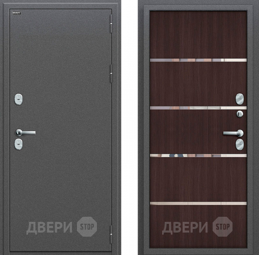 Входная металлическая Дверь Bravo Оптим Термо 204 Wenge Veralinga в Серпухове