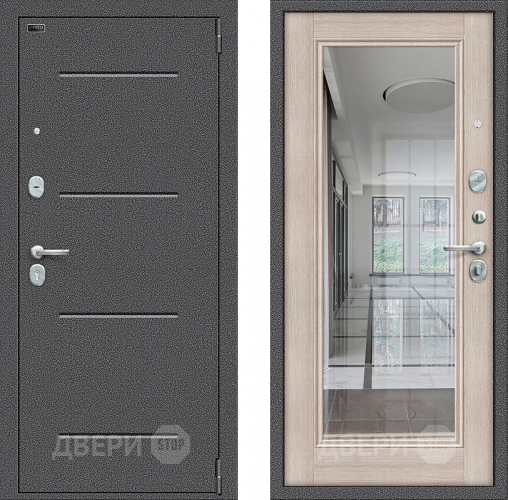 Дверь Bravo Porta S-2 104/П61 с зеркалом Капучино в Серпухове