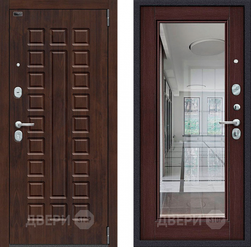 Входная металлическая Дверь Bravo Porta S-3 51/П61 с зеркалом Венге в Серпухове