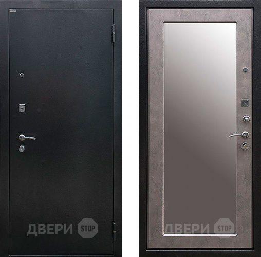 Входная металлическая Дверь Ратибор Классик 3К с зеркалом Бетон светлый в Серпухове