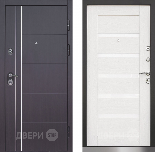 Дверь Техно 01 винорит венге/лиственница белая в Серпухове