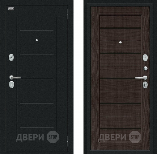 Дверь Bravo Борн Букле черное/Wenge Veralinga в Серпухове
