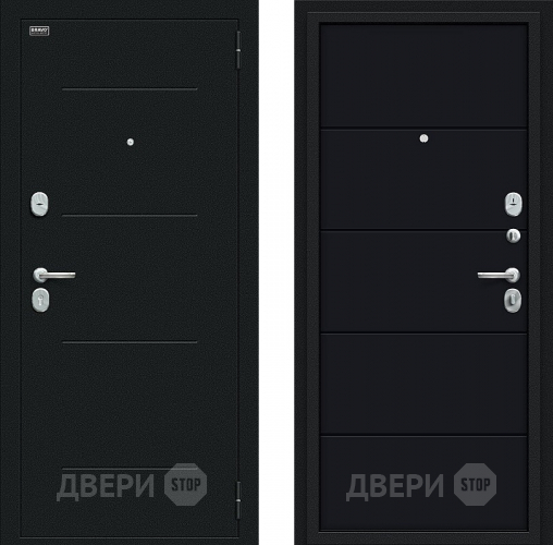 Входная металлическая Дверь Bravo Граффити-1 Букле черное/Total Black в Серпухове