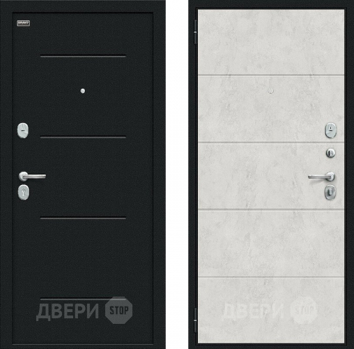 Входная металлическая Дверь внутреннего открывания Bravo Граффити-1 Инсайд Букле черное/Look Art в Серпухове