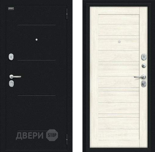 Дверь Bravo Сити Kale Букле черное/Nordic Oak в Серпухове