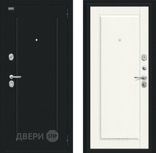 Дверь Bravo Сьют Kale Букле черное/White Wood в Серпухове