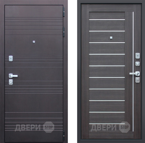 Входная металлическая Дверь АСД Дуэт Орех рифленый в Серпухове