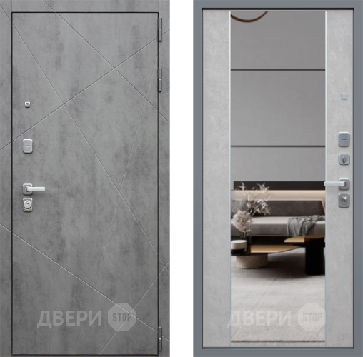 Дверь АСД Дуэт-Б с зеркалом  в Серпухове
