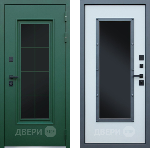 Дверь АСД Терморазрыв Олимп с окном и английской решеткой в Серпухове