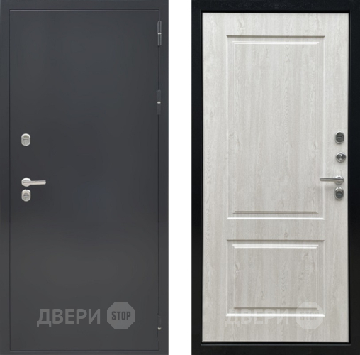 Дверь Ратибор Термоблок 3К Черное серебро/Сосна белая в Серпухове