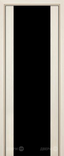 Межкомнатная дверь ProfilDoors 8X эш вайт мелинга (черный триплекс) в Серпухове