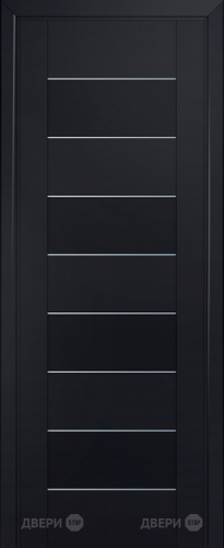 Межкомнатная дверь ProfilDoors 45U черный-матовый частично остекленная (графит) в Серпухове