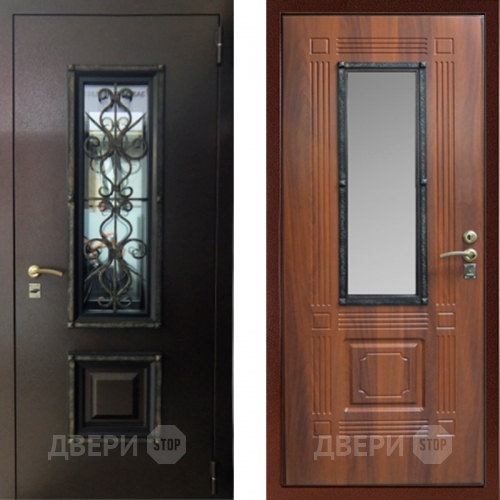 Дверь с ковкой и стеклом в Серпухове