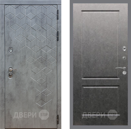 Входная металлическая Дверь Стоп БЕТОН ФЛ-117 Штукатурка графит в Серпухове