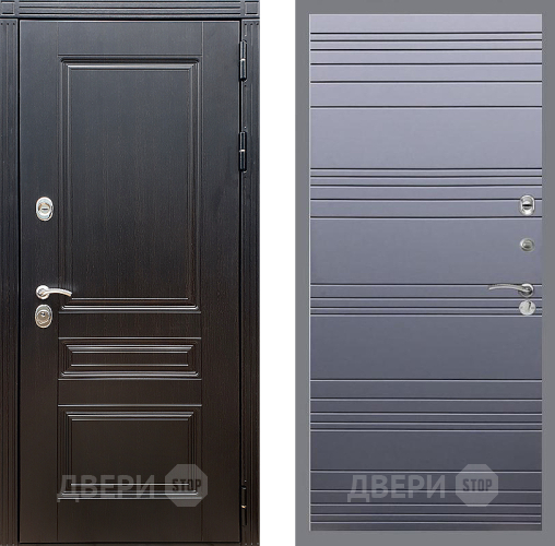 Дверь Стоп МЕГАПОЛИС Лайн Силк титан в Серпухове