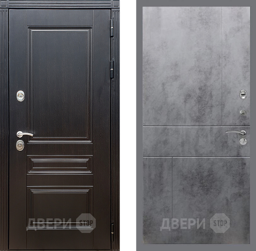 Входная металлическая Дверь Стоп МЕГАПОЛИС ФЛ-290 Бетон темный в Серпухове