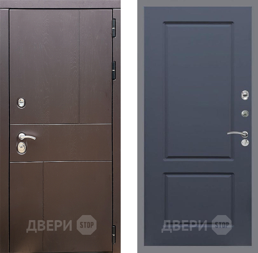 Входная металлическая Дверь Стоп УРБАН ФЛ-117 Силк титан в Серпухове