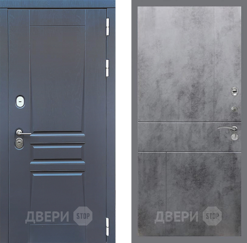Входная металлическая Дверь Стоп ПЛАТИНУМ ФЛ-290 Бетон темный в Серпухове