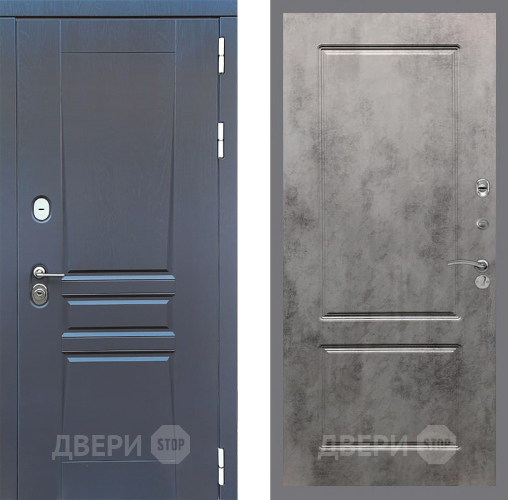Дверь Стоп ПЛАТИНУМ ФЛ-117 Бетон темный в Серпухове