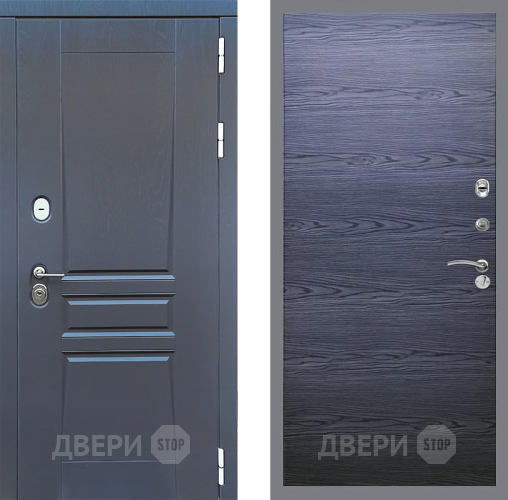 Дверь Стоп ПЛАТИНУМ Гладкая Дуб тангенальный черный в Серпухове
