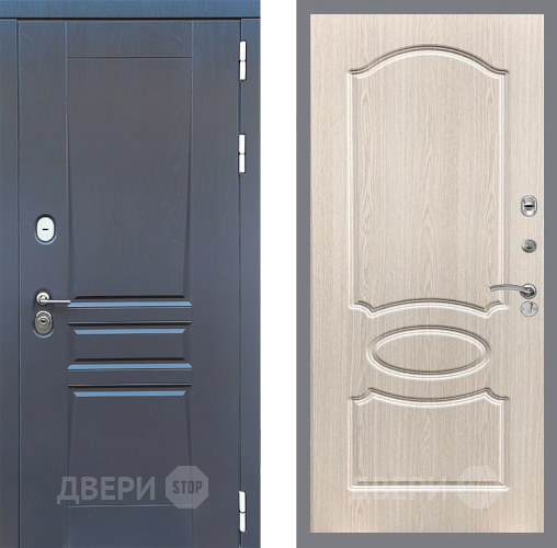 Входная металлическая Дверь Стоп ПЛАТИНУМ ФЛ-128 Беленый дуб в Серпухове
