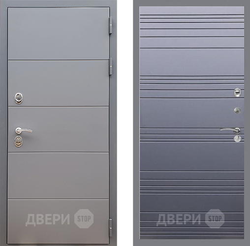 Дверь Стоп АРТ ГРАФИТ Лайн Силк титан в Серпухове