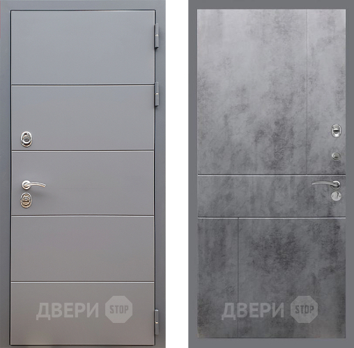 Дверь Стоп АРТ ГРАФИТ ФЛ-290 Бетон темный в Серпухове
