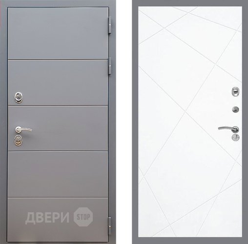 Дверь Стоп АРТ ГРАФИТ ФЛ-291 Силк Сноу в Серпухове