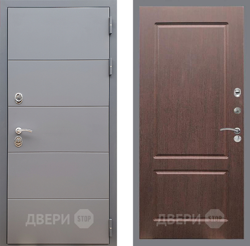 Дверь Стоп АРТ ГРАФИТ ФЛ-117 Орех премиум в Серпухове