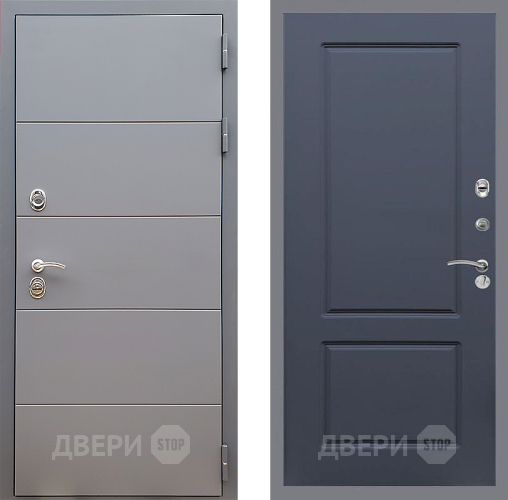 Входная металлическая Дверь Стоп АРТ ГРАФИТ ФЛ-117 Силк титан в Серпухове