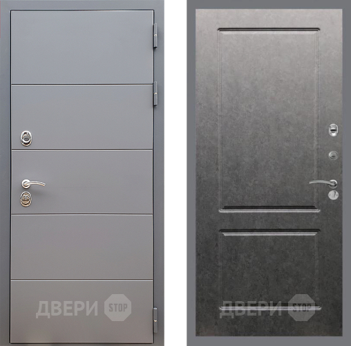 Входная металлическая Дверь Стоп АРТ ГРАФИТ ФЛ-117 Штукатурка графит в Серпухове