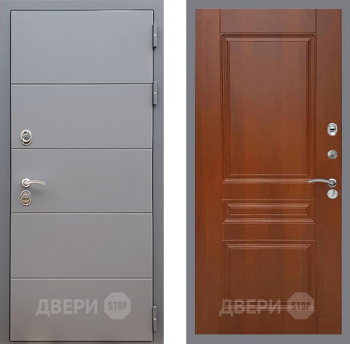 Входная металлическая Дверь Стоп АРТ ГРАФИТ ФЛ-243 Итальянский орех в Серпухове