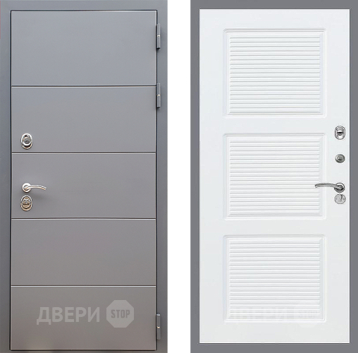 Дверь Стоп АРТ ГРАФИТ ФЛ-1 Силк Сноу в Серпухове