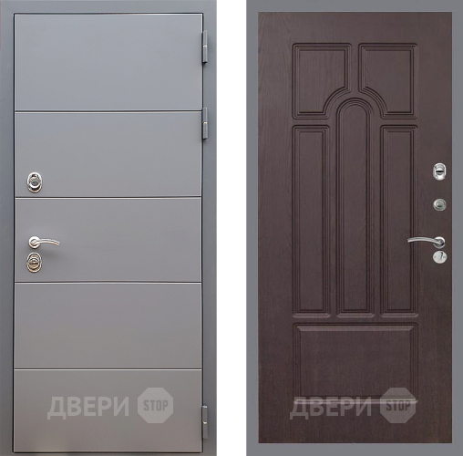 Входная металлическая Дверь Стоп АРТ ГРАФИТ ФЛ-58 Венге в Серпухове