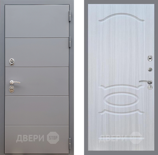 Дверь Стоп АРТ ГРАФИТ ФЛ-128 Сандал белый в Серпухове