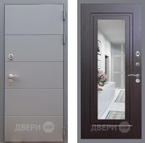 Дверь Стоп АРТ ГРАФИТ Зеркало ФЛ-120 Венге в Серпухове