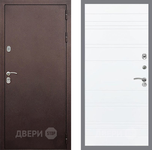 Дверь Стоп КЛАССИК Медь Лайн Силк Сноу в Серпухове