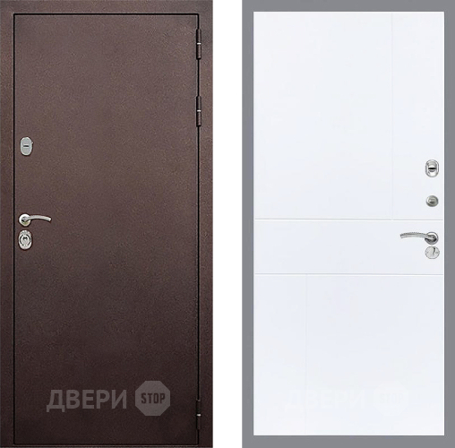 Дверь Стоп КЛАССИК Медь ФЛ-290 Силк Сноу в Серпухове