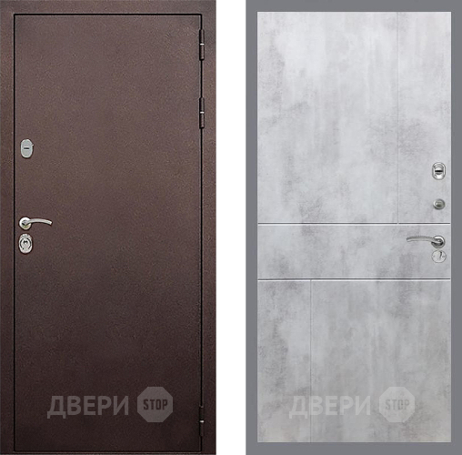 Дверь Стоп КЛАССИК Медь ФЛ-290 Бетон светлый в Серпухове
